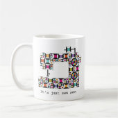 Mok voor kleurrijke naaimachine Kilt Pattern (Links)