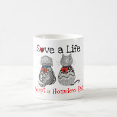 Mok voor kleurrijke redding en adoptie van gezelsc (Center)