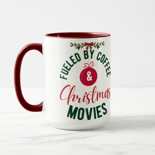 Mok voor koffie- en kerstfilms (Links)