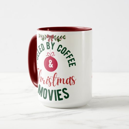 Mok voor koffie- en kerstfilms (Voorkant links)