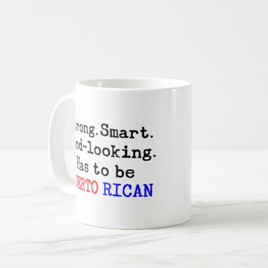 mok voor koffie in poerto - rican (Voorkant links)