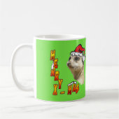 Mok voor koffie met kerstmis Meerkat (Links)