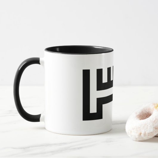 Mok voor koffie met ruimte (Met donut)