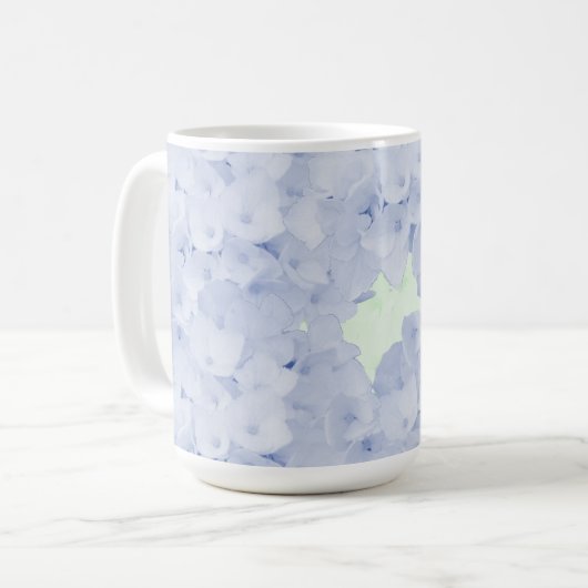 Mok voor landstijl blauwe hydrangeas koffie (Voorkant links)