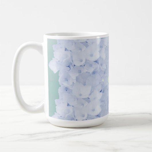 Mok voor landstijl blauwe hydrangeas koffie (Links)