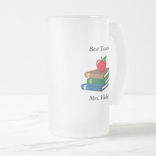 Mok voor leraar voorzijde (Voorkant rechts)