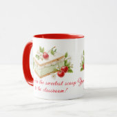 Mok voor leukste leraar – Geschenk voor terug naar (Voorkant links)