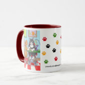 Mok voor manicure Cats Bud & Tony (Voorkant links)