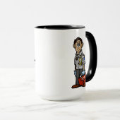 Mok voor mannelijke EMS-werkernaam Olijf, gevild o (Voorkant rechts)