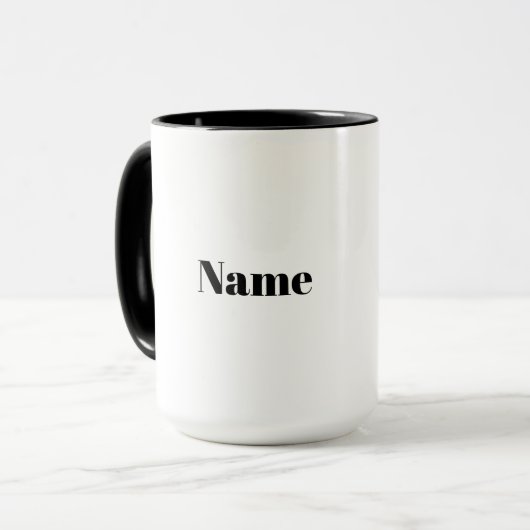 Mok voor mannelijke EMS-werkernaam Olijf, gevild o (Voorkant links)