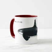 Mok voor mannelijke Killer Whale Ringer (Voorkant links)