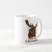 Mok voor Merry Kerstmis Moose Coffee (Voorkant rechts)