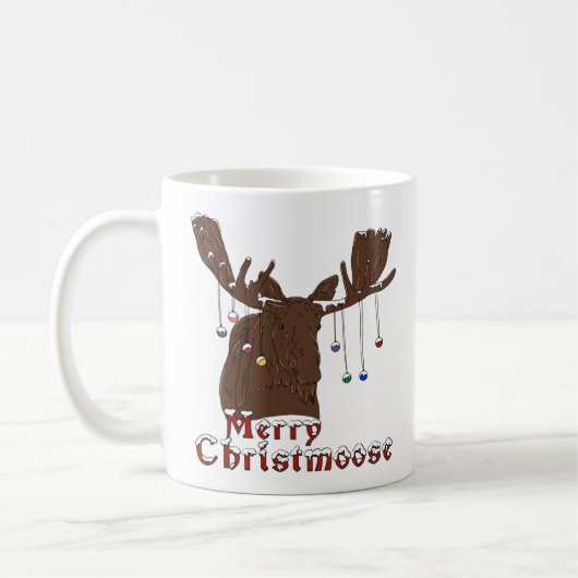 Mok voor Merry Kerstmis Moose Coffee (Links)