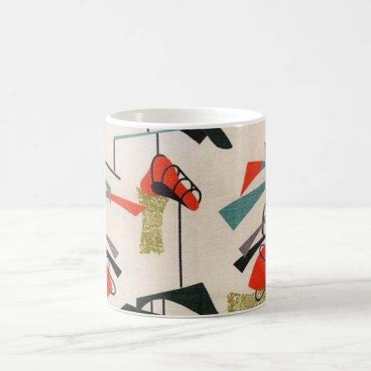 Mok voor middeleeuwse moderne atoomwaskoffie (Center)