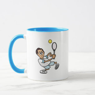 Mok voor middelgrote bruine-haarmannetjes-tennissp