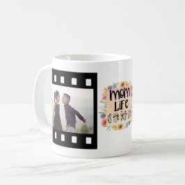 Mok voor modelkoffiebonsjabloon voor mam-leven