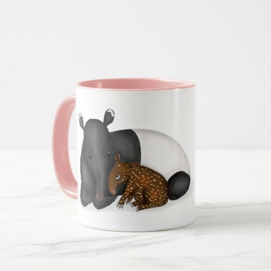 Mok voor moeder en baby tapir 'Best Mum ever' (Voorkant links)