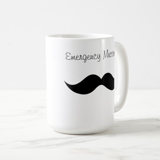 Mok voor noodhulp Mustache Cofee (Voorkant rechts)