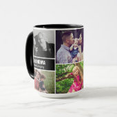 Mok voor oma familie Fotocollage Gepersonaliseerd (Voorkant links)