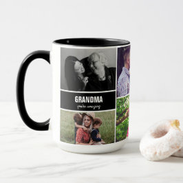 Mok voor oma familie Fotocollage Gepersonaliseerd