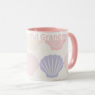 Mok voor oma, roze handvat keramische mok, oma