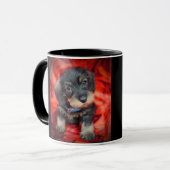 mok voor onbewerkte dachshund - puppy (Voorkant links)