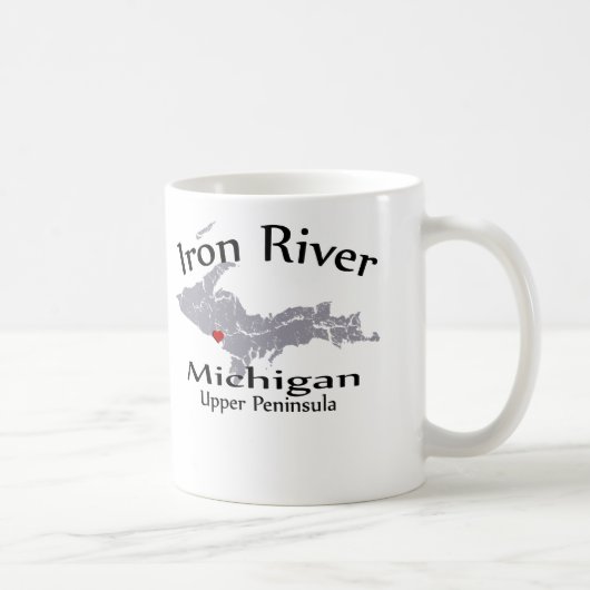 Mok voor ontwerp van de Iron River Michigan Heart  (Rechts)