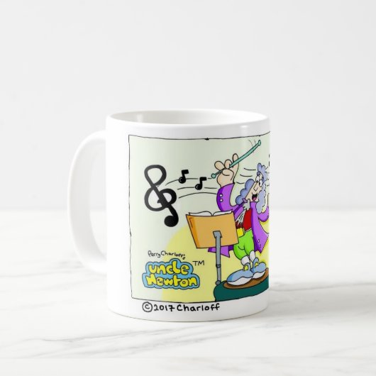 Mok voor oom Newton-koffie (Voorkant links)