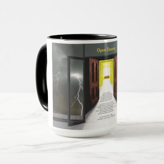 Mok voor open deuren (bliksem) (Voorkant links)