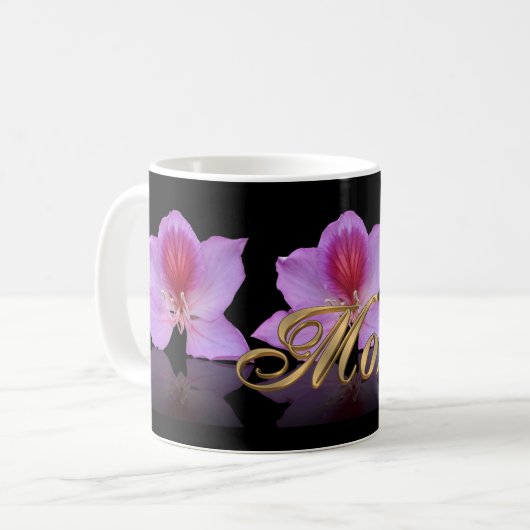 Mok voor orchidee-boombloem, gepersonaliseerd voor (Voorkant links)