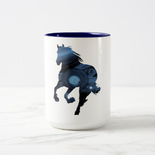 Mok voor paarden met twee tonen