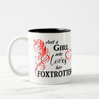 Mok voor paardenliefhebbers. Foxtrotter.