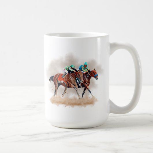 Mok voor paardenraces (Rechts)