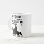 Mok voor paardenrennen - in mijn hoofd rij ik (Voorkant links)