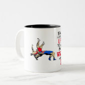 Mok voor pap uit zijn favoriete wrestler (Voorkant links)