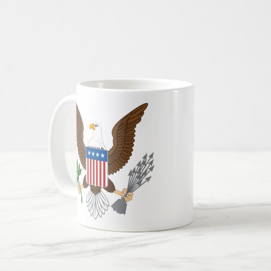 Mok voor patriottische Eagle Coffee (Voorkant links)