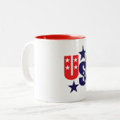 Mok voor patriottische koffie (Voorkant links)