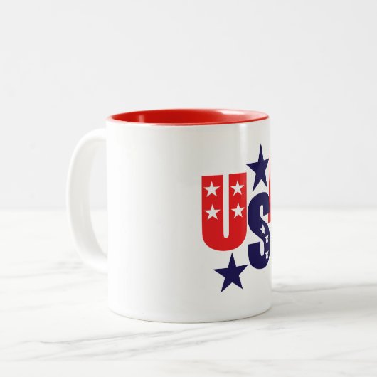 Mok voor patriottische koffie (Voorkant links)