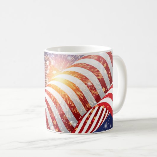 Mok voor patriottische vlagkoffie (Voorkant rechts)