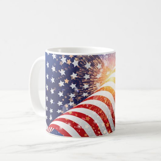 Mok voor patriottische vlagkoffie (Voorkant links)