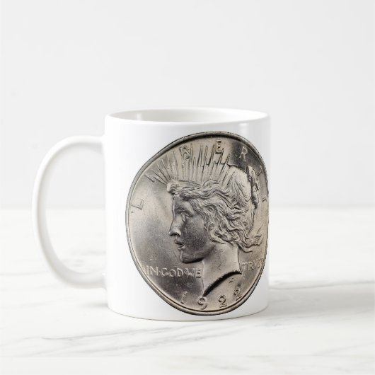 Mok voor 'Peace Dollar-koffie' (Links)