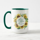 Mok voor persoonlijk gebruik op zonnebloempjes (Links)