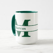 Mok voor persoonlijke letters en namen (Voorkant links)