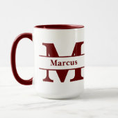 Mok voor persoonlijke letters en namen (Links)