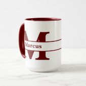 Mok voor persoonlijke letters en namen (Voorkant links)