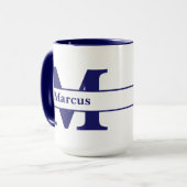 Mok voor persoonlijke letters en namen (Voorkant links)