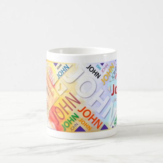 Mok voor persoonlijke naam John (Center)