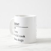 Mok voor persoonlijke naamdefinitie geeft ideeën v (Voorkant links)