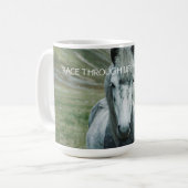 Mok voor persoonlijke paardenkoffie (Voorkant links)