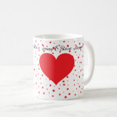 Mok voor persoonlijke Valentijnsdag met rode harts (Voorkant rechts)